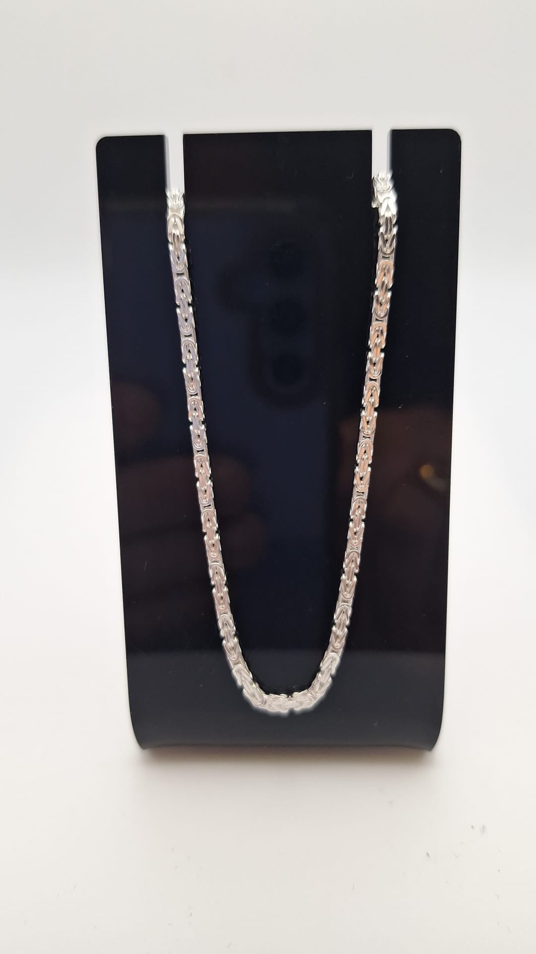 Silver Italian made Byzantine link Necklace