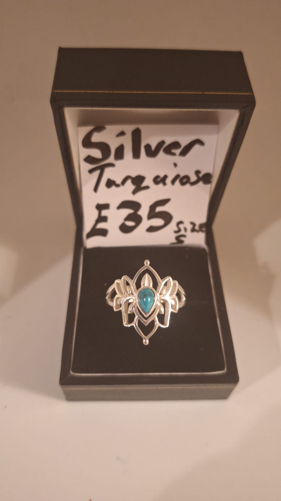 925 Silver Turquoise dress ring