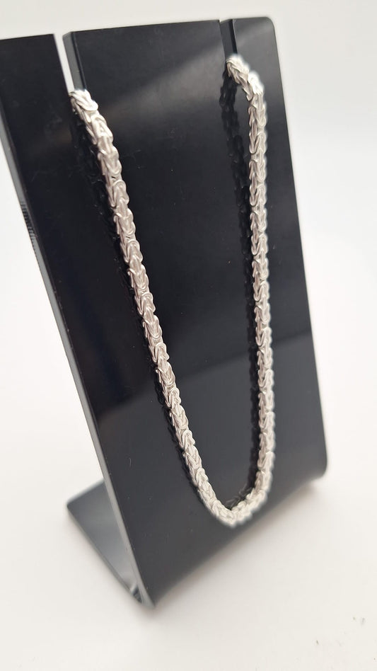 Silver Italian made Byzantine link Necklace