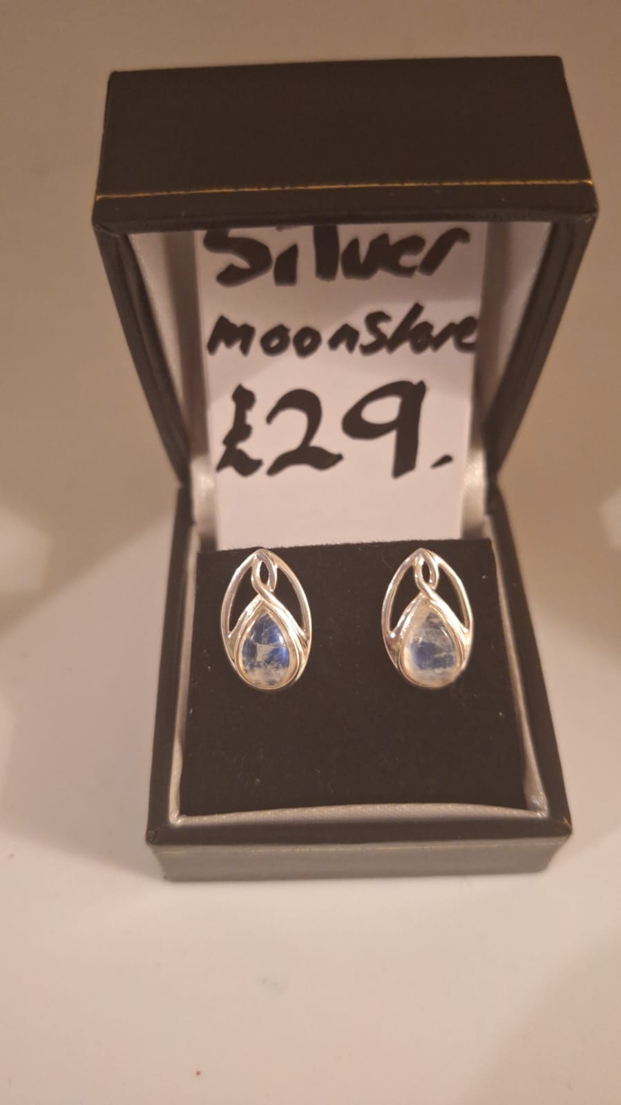 925 Silver Moonstone stud Earrings