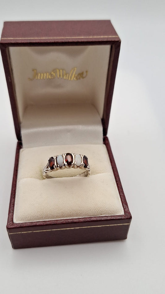 Silver, Opal and Garnet