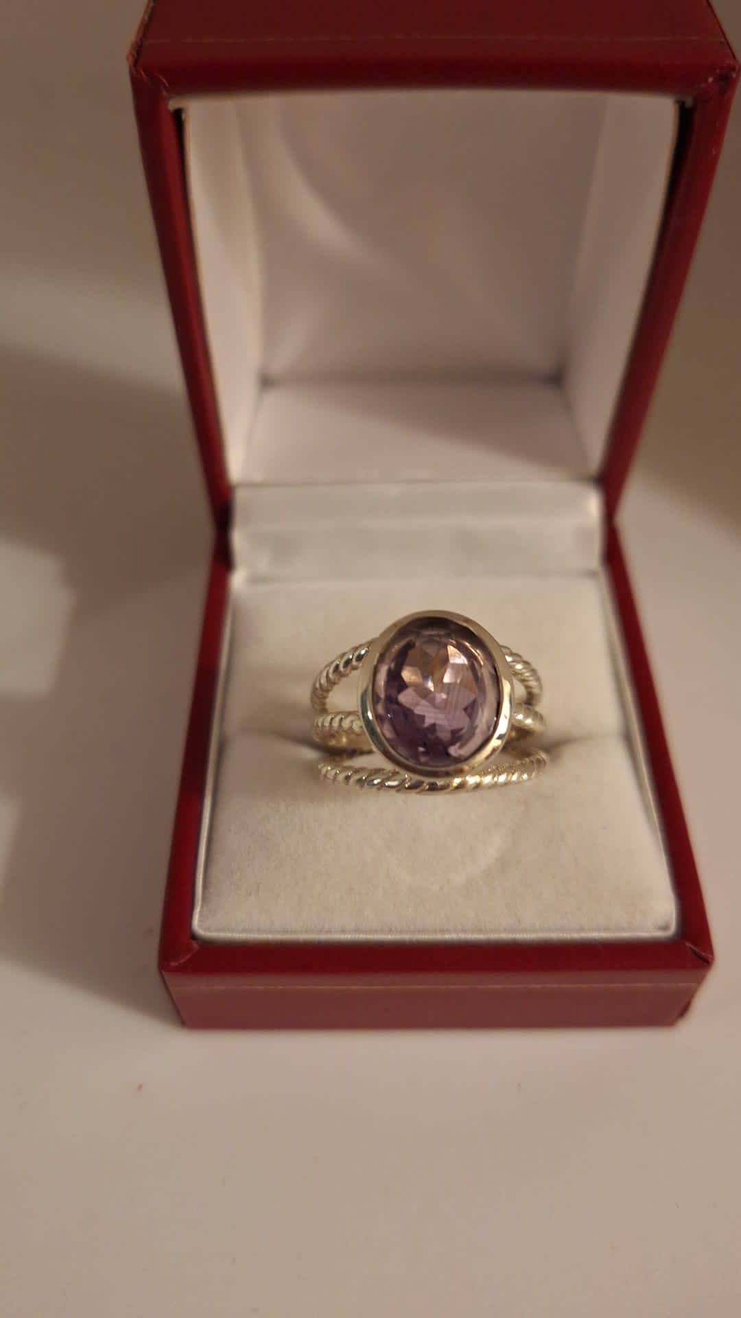 925 Silver and Amethyst Ring