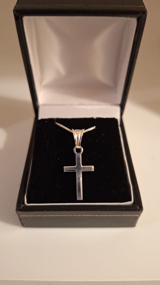 925 Silver Cross and Chain