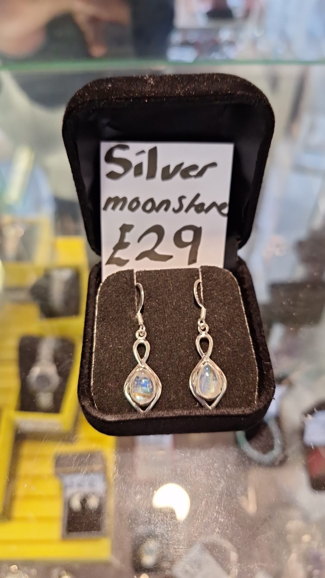 925 Silver and Moonstone drop earrings