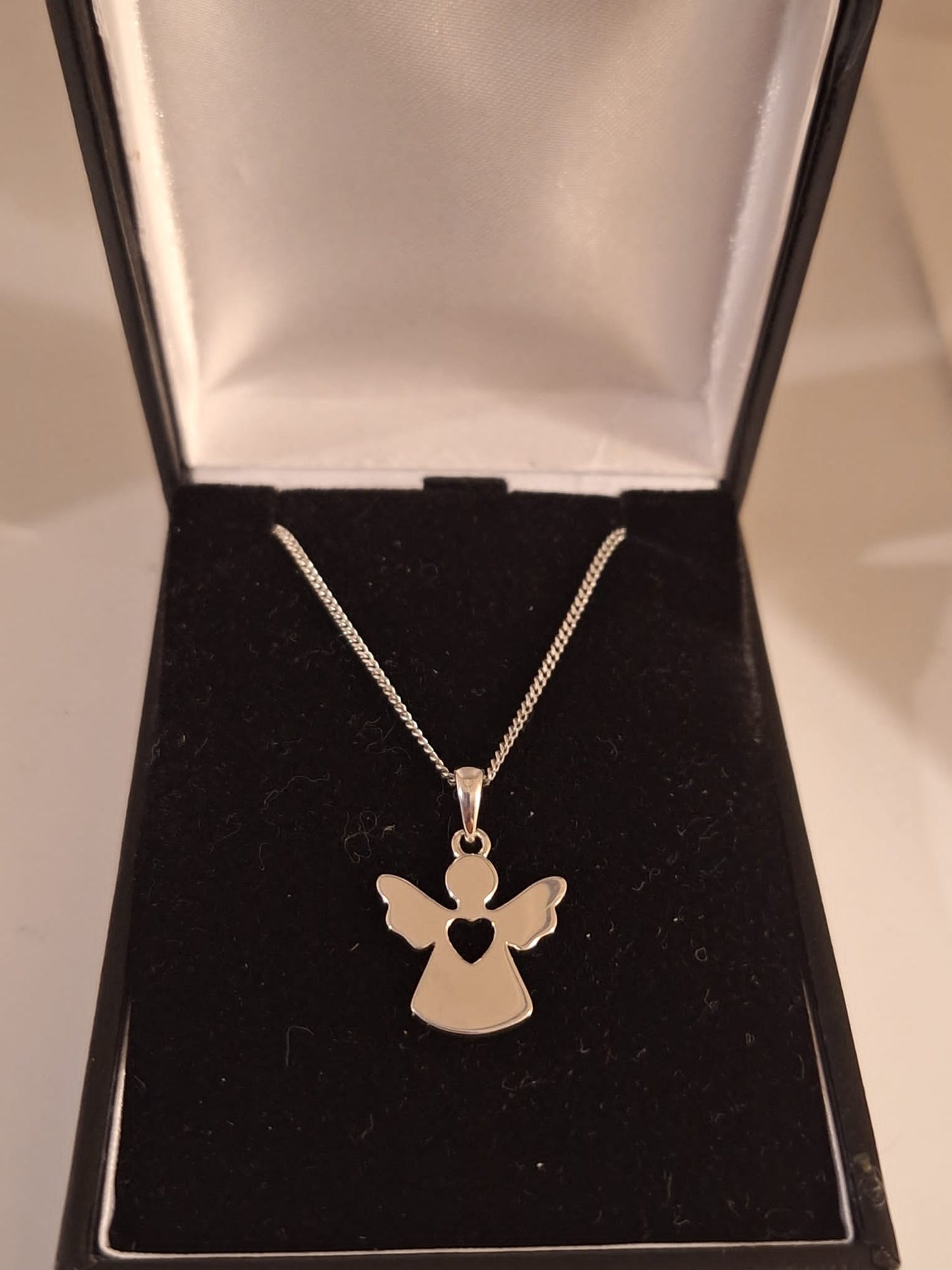 925 Silver and Rhodium Plated Angel Pendant