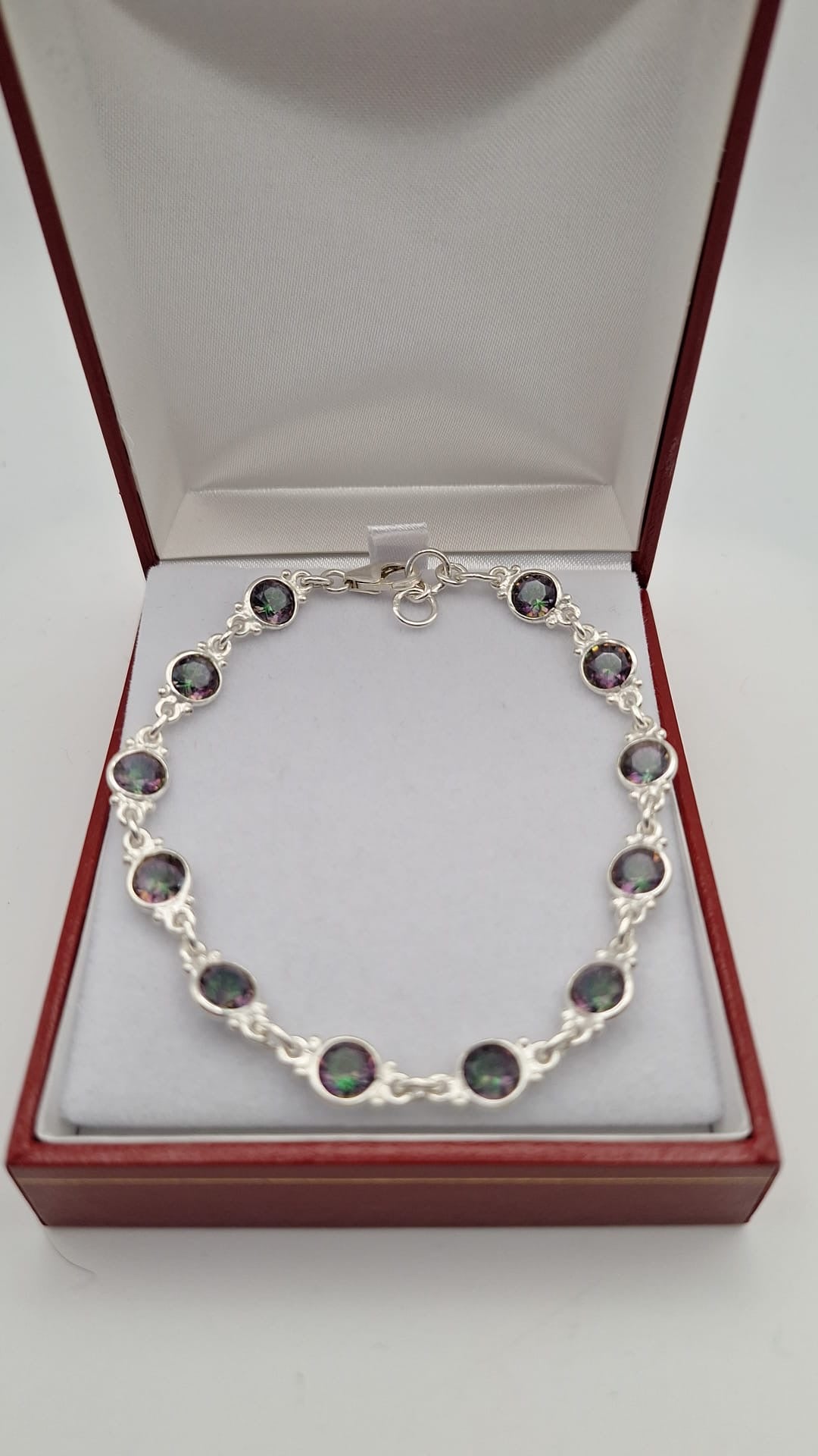 925 Sterling Silver Mystic Topaz Gemset Bracelet