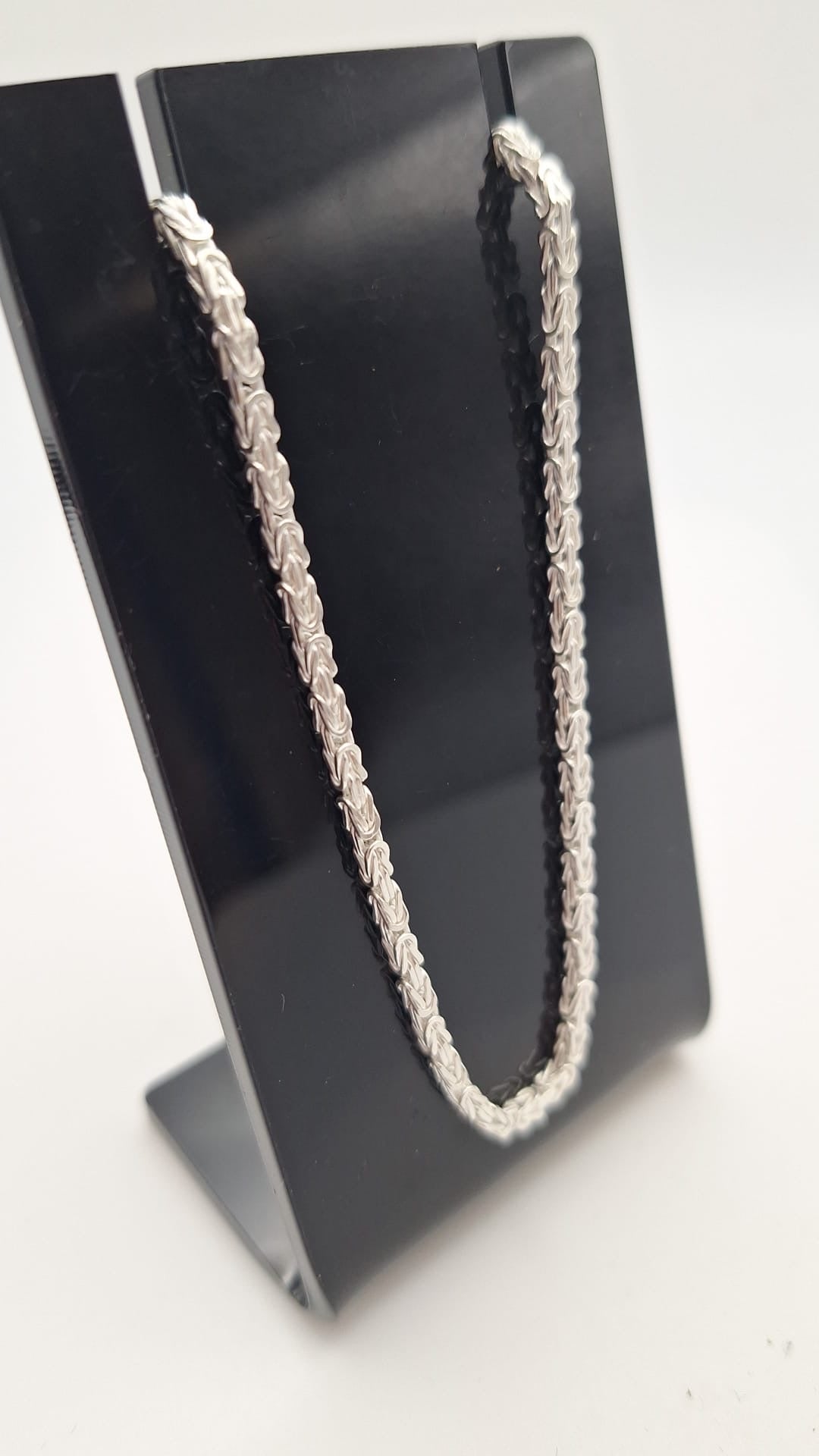 Silver Italian made Byzantine link Necklace