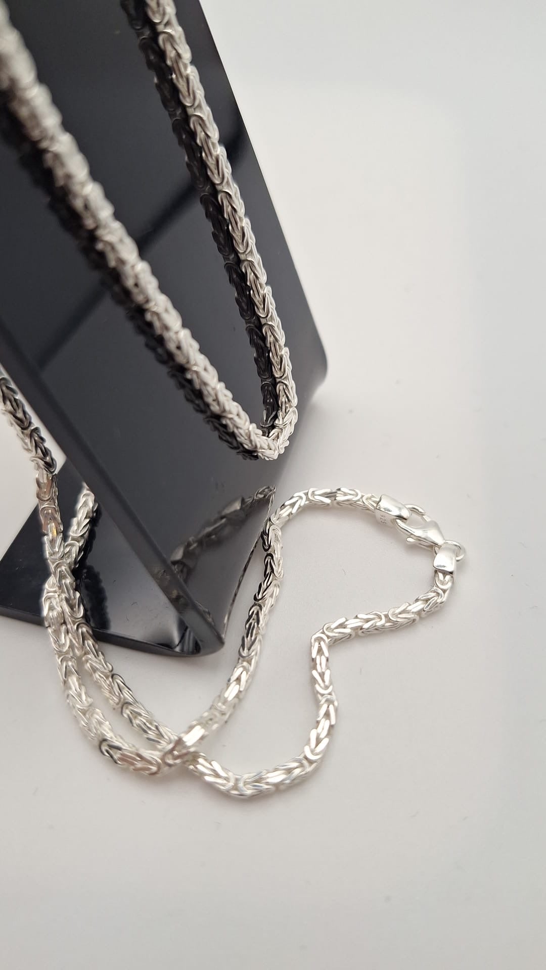 Silver Italian made Byzantine link Necklace