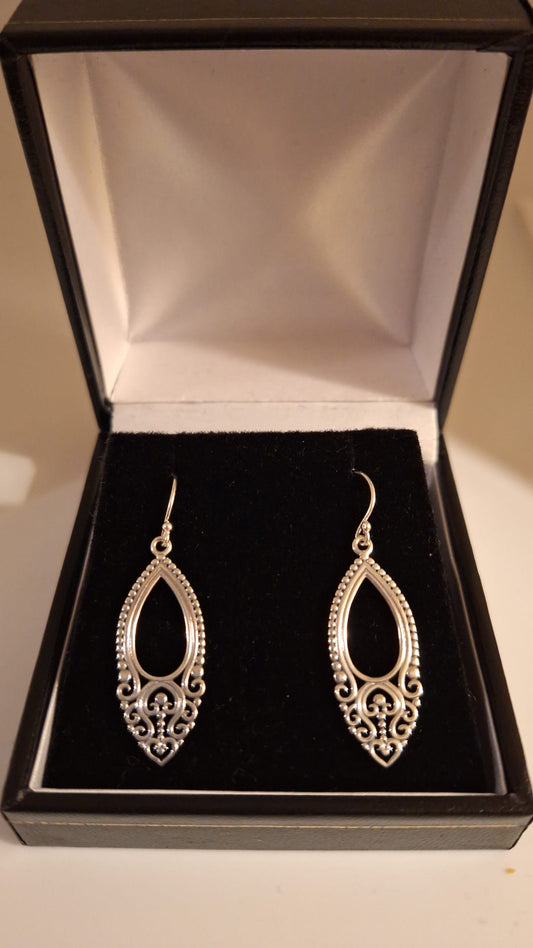 925 Ornate Silver Earrings
