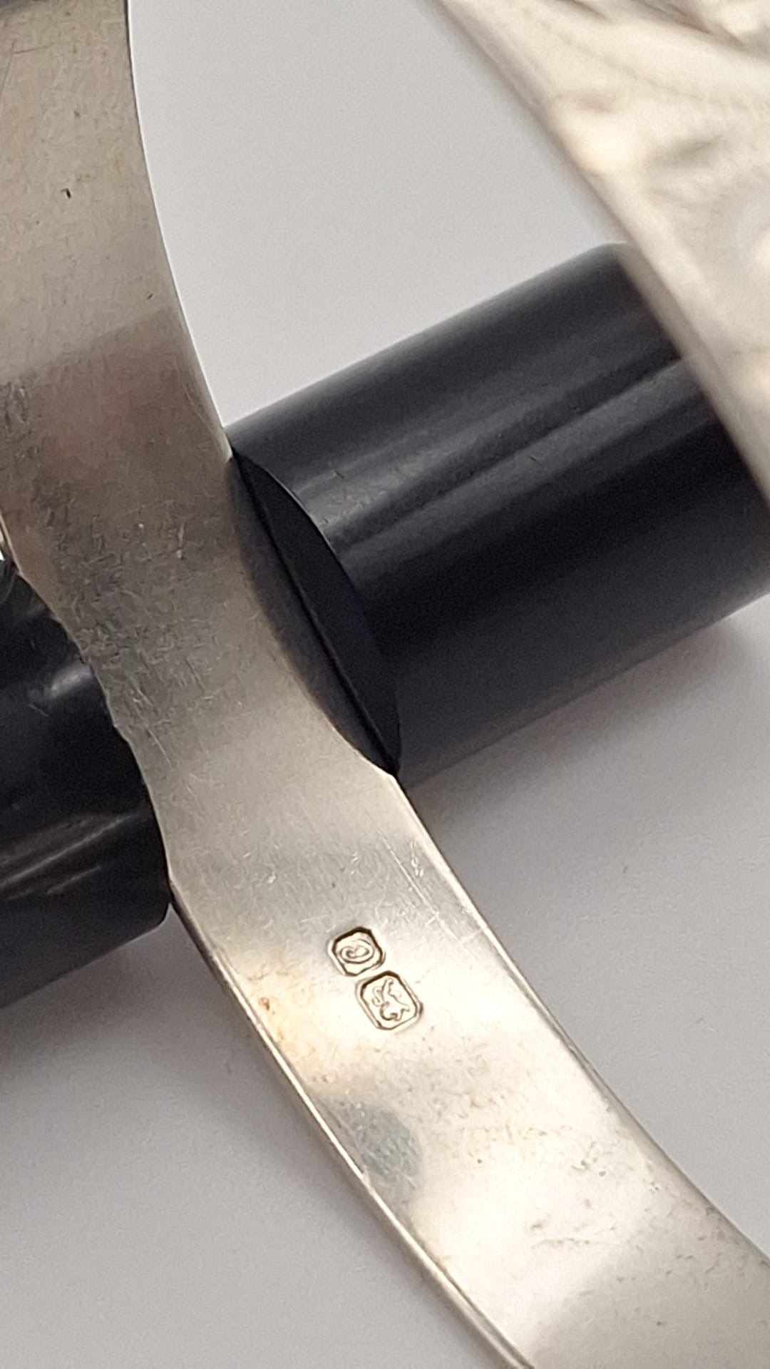 925 Solid Silver Engraved Bangle