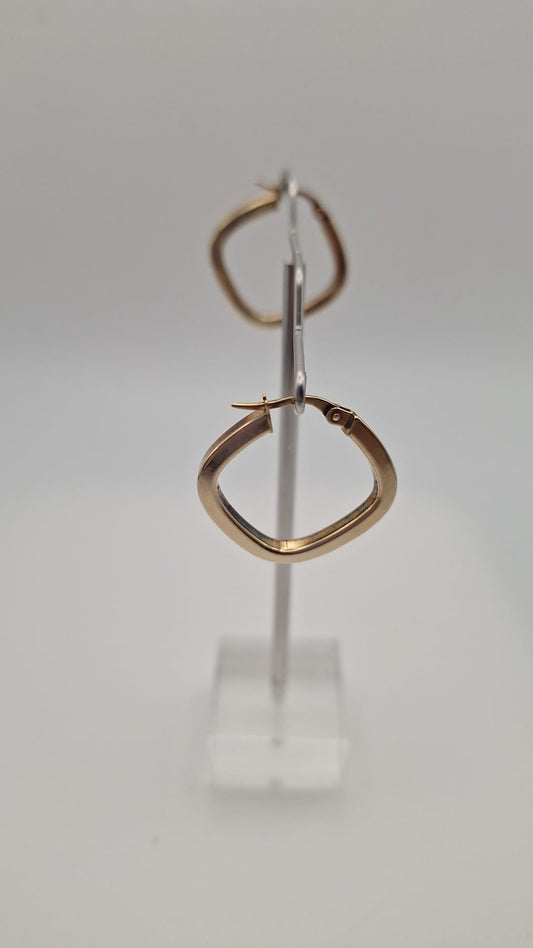 Pre Owned 9ct Gold Hoop Earrings